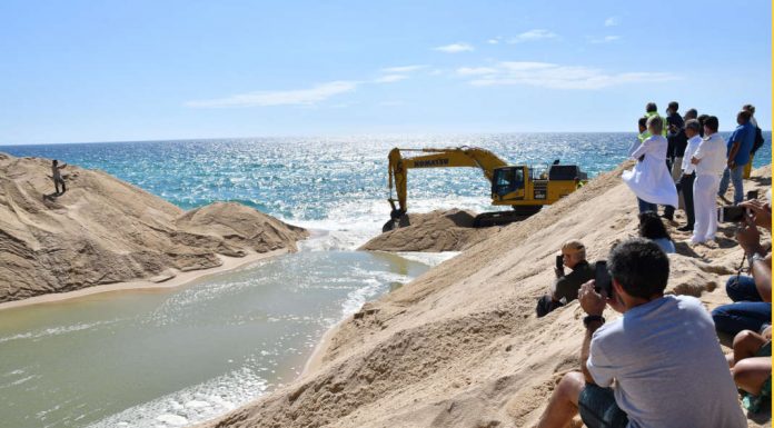 Abertura da Lagoa de Santo André ao mar acabou mesmo por acontecer abertura da lagoa de santo andré ao mar