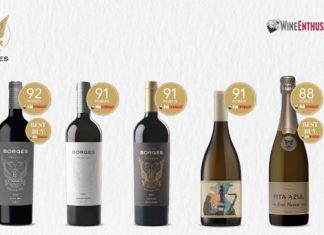 Vinhos Borges com quatro referências acima dos 90 pontos na “Wine Enthusiast” vinhos borges
