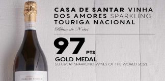 Melhores espumantes do mundo: Casa de Santar Vinha dos Amores no 2.º lugar da «Wine Pleasures» melhores espumantes do mundo
